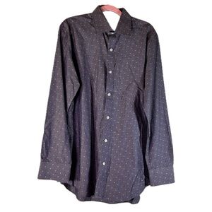 Bonobos Italian Shirting Tailored Slim Fit Navy Floral Geometric Dress Shirt